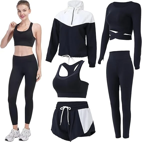 5 PCS Exercise Athletic Outfits Set 4